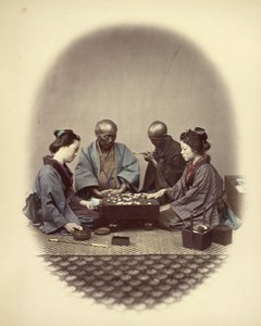 Japonci hrající go od Felice Beato