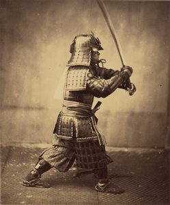 Japonský válečník ve zbroji, 1865-7 od Felice Beato