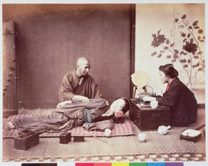 Japonský masér, kolem roku 1890 (tisk alba)