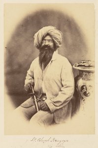 Podplukovník Braysyer. [sic] 14. sikhové od Felice Beato