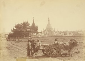 Pagoda a Kyaung Postavené kapitánem osobní stráže krále Thibawa Min od Felice Beato