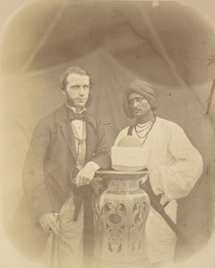 Portrét J.D.Forsytha, Esq., C.S. Sec., Vrchního velitele v Oude se svým indickým sluhou od Felice Beato