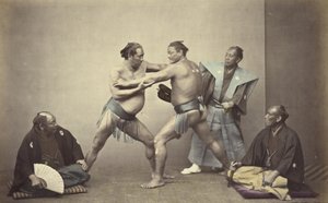 Zástupci společnosti Nio, japonského Herkula od Felice Beato