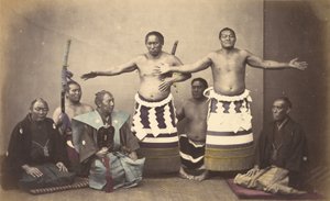 Zástupci společnosti Nio, japonského Herkula od Felice Beato