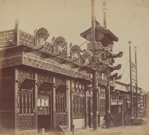 Obchody a ulice, čínské město Pekin, říjen 1860 od Felice Beato