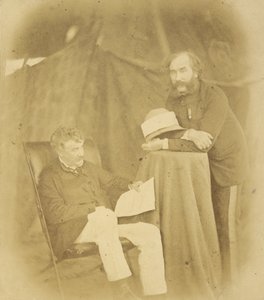 Sir Henry Drury Harness, K.C.B., velitel plukovníku, Royal Engineers a plukovník Robert Abercromby od Felice Beato