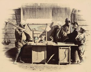 Pouliční stánky s občerstvením, c. 1865. od Felice Beato
