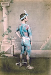 Vytetovaný japonský ženich betto, Japonsko, 1882 od Felice Beato