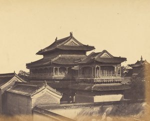 Chrám Konfucia, Pekin, říjen 1860 od Felice Beato