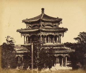 The Great Imperial Palace (Yuan Ming Yuan) Before the Burning, Pekin, 18. října 1860 od Felice Beato