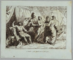 Achilles dává Briseis od Felice Giani