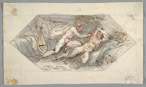 Apollo stahuje Marsyas od Felice Giani