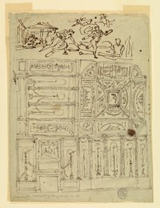 Kresba, Atalanta a Hippomenes, kolem roku 1800 od Felice Giani
