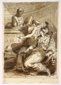Kresba, Pomník pro Accademia della Pace, 1810-20 od Felice Giani