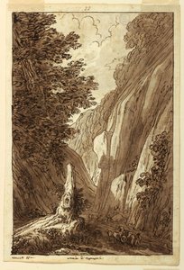 Kresba, Cesta do Capraroly, asi 1813 od Felice Giani
