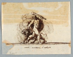 Herkules a Cerberus od Felice Giani