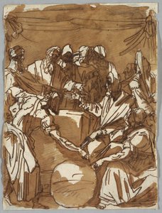 Magi Conversing about Heavenly Body, po Perino del Vaga od Felice Giani