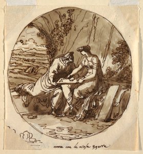 Numa Pompilius a Egeria, Sala di Numa Pompilius, Palazzo Milzetti, Faenza od Felice Giani