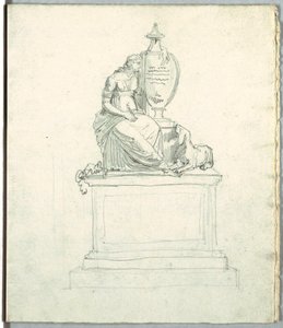 Studium po pohřebním pomníku a studium po Frieze od Felice Giani