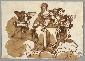 Teologie, po Raphael Sansio, Stanza della Segnatura, Vatikán od Felice Giani