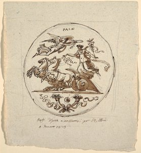 Triumph of Peace, Roundel, pro Aldini Villa v Montmorency od Felice Giani