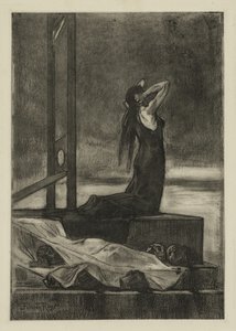 Kapitálový trest: Bolest smrti (Todesstrafe: La peine de mort) od Félicien Rops