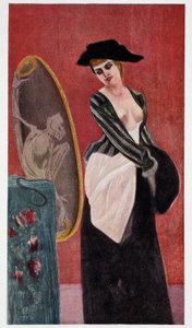 The Demon of Covettery: monstrózní odraz ženy, která se na sebe dívá v zrcadle, „Felicien Rops“ od Rudolfa Kleina.