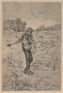 Rozsévač podobenství (lept) od Félicien Rops