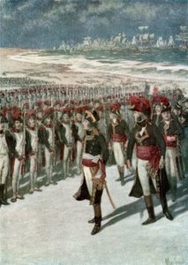 Napoleon přezkoumává vojska v Boulogne