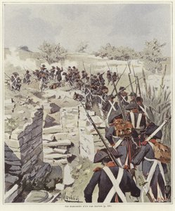 Vojáci mezi ruinami Nicopolis od Felicien baron de Myrbach Rheinfeld