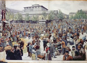 Trh v Les Halles, 1888