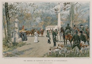 Setkání Napoleona a Pia VII ve Fontainebleau od Felicien baron de Myrbach Rheinfeld