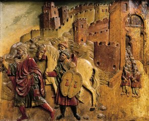 Boadbil poslední muslimský král opouštějící Granadu v roce 1492 poté, co předal klíče od města od Felipe Bigarny or Vigarny