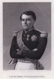 Princ Napoleon Bonaparte, syn Jeronýma, vestfálského krále, nejmladší bratr císaře Napoleona I. (rytina)