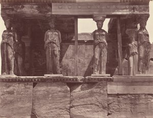 Karyatidy chrámu Erechtheion - Athény od Félix Bonfils