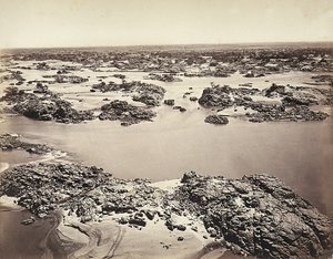 První katarakta Nilu, přijatá v Phyloe, Egypt od Félix Bonfils