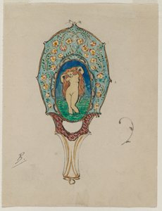 Design pro ruční zrcátko, c. 1900-1902. od Felix Bracquemond
