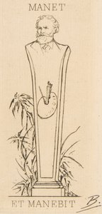 Ex-libris Manet, 1875. od Felix Bracquemond