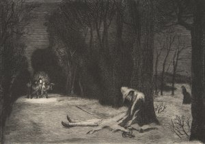 Smrt kapitána Matamore Fracasse, 1864. od Felix Bracquemond