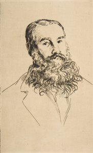Portrét Charlese Lelanda, 1871. od Felix Bracquemond