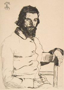 Portrét Charlese Meryona, 1853. od Felix Bracquemond