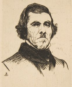 Portrét Eugena Delacroixe, 1863. od Felix Bracquemond
