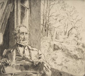 Portrét Meyer-Heine, 1872. od Felix Bracquemond