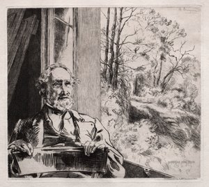 Portrét Meyer Heine od Felix Bracquemond