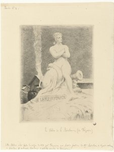 Socha La Résistance (odboj) Alexandra Falguièra a vojáků během obléhání Paříže La Resistance Siège de Paris en 1870 (název série) od Felix Bracquemond