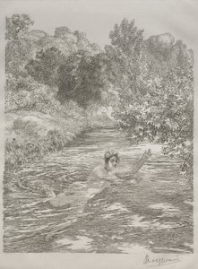 Bather od Felix Bracquemond