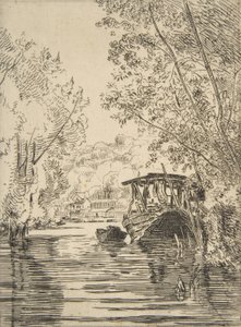 Barvířův člun Bas-Meudon, ca. 1868. od Felix Bracquemond