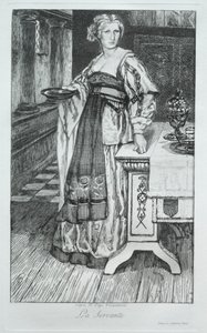 Služka, po H. Leys od Felix Bracquemond