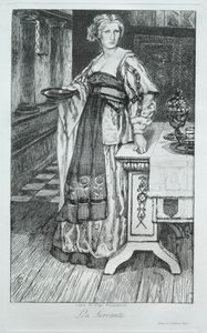 Služka, podle H. Leyse, 1868. od Felix Bracquemond