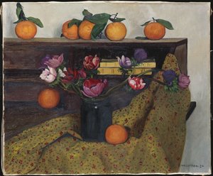 Sasanky a pomeranče, 1924 od Felix Edouard Vallotton